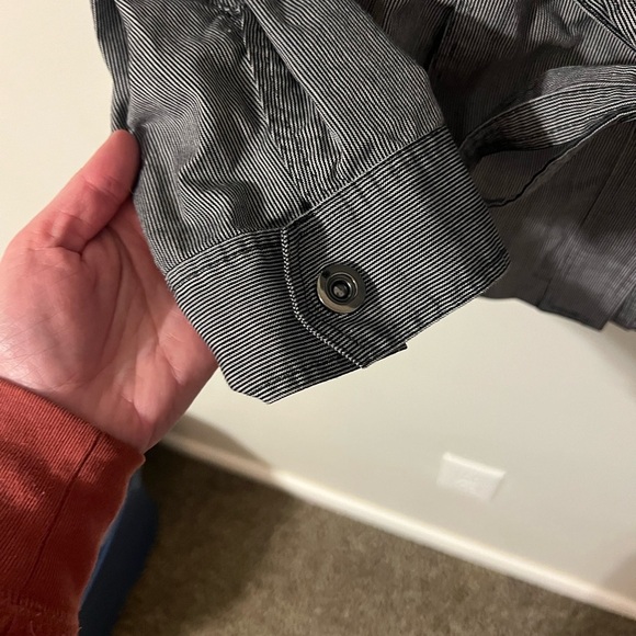 Lafayette 148 New York Utility Striped Drawstring Jacket Size Medium - Picture 4 of 8